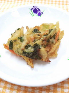 小松菜の米粉かき揚げ-レシピのメイン写真