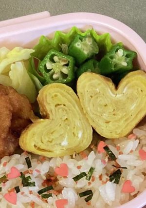 ぶすっとするだけ!超簡単なハートの卵焼き-レシピのメイン写真