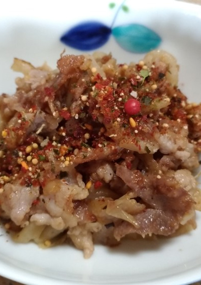 カブの皮と豚肉の小鉢-レシピのメイン写真