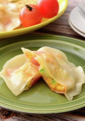 丸い形のピザ風餃子-レシピのメイン写真