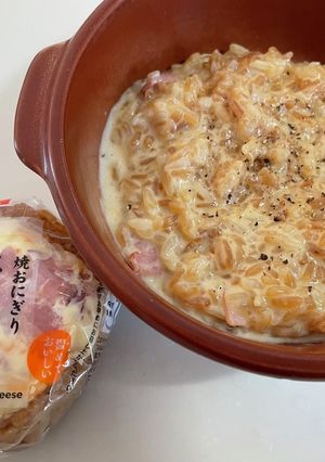 コンビニおにぎりで簡単チーズリゾット！-レシピのメイン写真