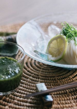 めかぶめんつゆ素麺-レシピのメイン写真