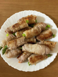 豚バラ肉でシンプル肉巻き-レシピのメイン写真