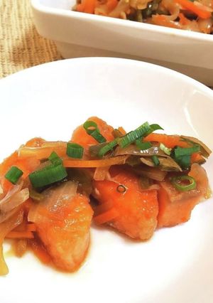 野菜たくさん!我が家の鮭の南蛮漬け!-レシピのメイン写真