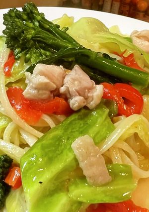 春野菜と鶏肉のパスタ-レシピのメイン写真