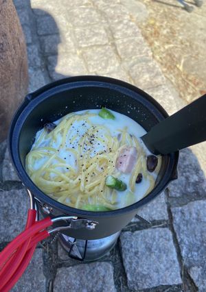 りんちゃんのスープパスタ(山ごはん)-レシピのメイン写真