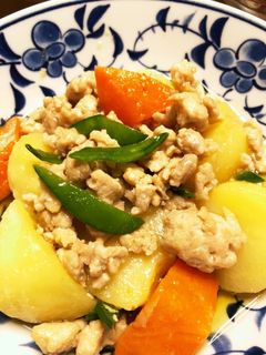 ジャガイモの鶏そぼろあんかけ-レシピのメイン写真