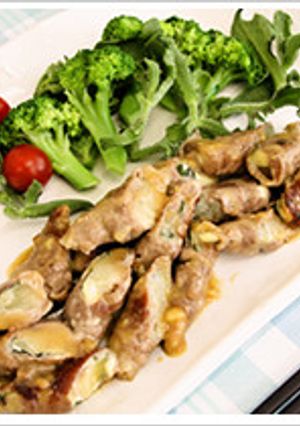 豚肉の梨ロール焼き-レシピのメイン写真