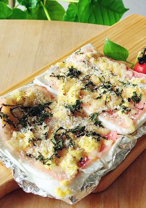 トースターでベーコンカツ風はんぺん☆弁当-レシピのメイン写真