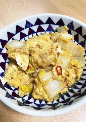 白菜のたまごとじ、甘辛-レシピのメイン写真