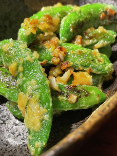 スナップえんどうのガリバタみそ焼き-レシピのメイン写真