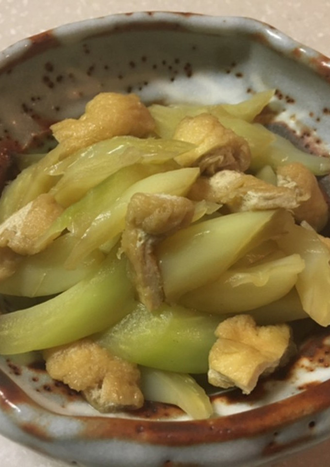 キャベツの芯と薄揚げの炊いたん-レシピのメイン写真