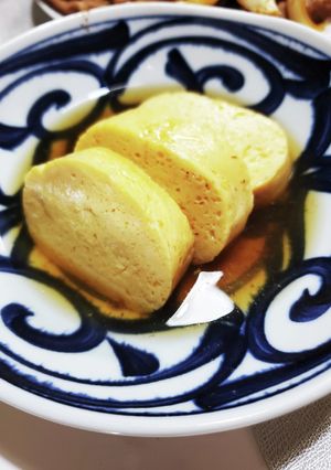 電子レンジで卵と豆腐のだし巻き-レシピのメイン写真