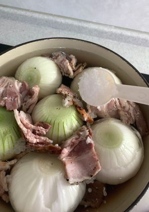 春の新玉ねぎ塩ベーコンスープ-レシピのメイン写真