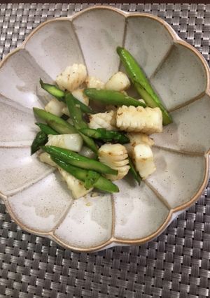 アスパラとイカの炒め物-レシピのメイン写真