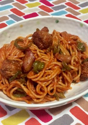 超簡単☆旨味堪能！ミートボールナポリタン-レシピのメイン写真