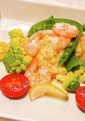 春野菜とエビのレモン風味ミルクリゾット-レシピのメイン写真