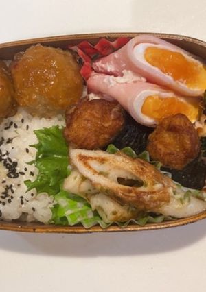 さつまいもつくね弁当-レシピのメイン写真