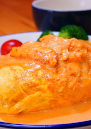 毛ガニのトマトクリームオムライス-レシピのメイン写真