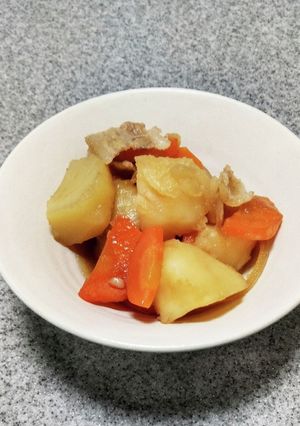 残り物のほんの少しのお肉で肉じゃが-レシピのメイン写真