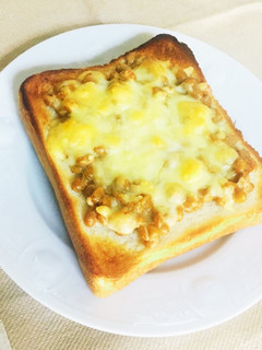 納豆トースト-レシピのメイン写真