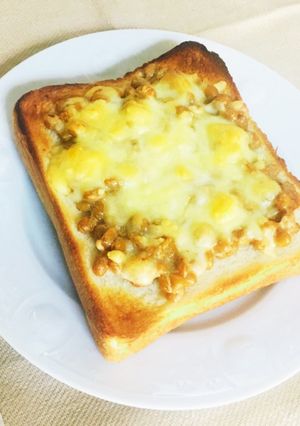 納豆トースト-レシピのメイン写真
