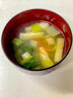 小松菜 人参 油揚げの味噌汁^^-レシピのメイン写真