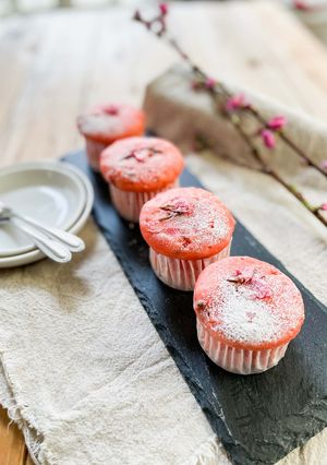 88℃ 低カロリー◎桜のもちもち蒸しパン-レシピのメイン写真