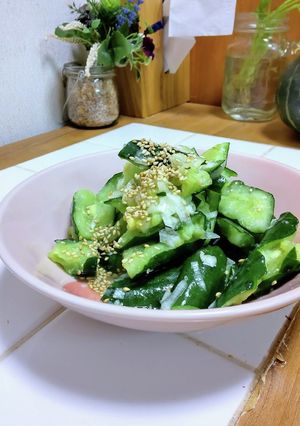 ネギが香る！音速たたききゅうり-レシピのメイン写真