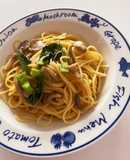 柚子胡椒ときのこの最強和風パスタ