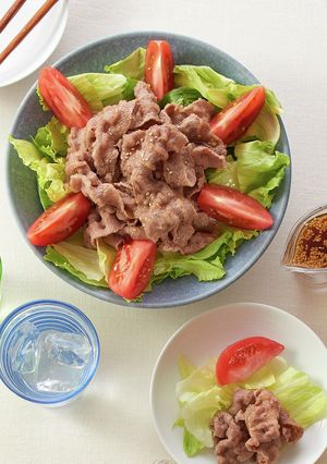 牛ほほ肉スライスしゃぶしゃぶサラダ-レシピのメイン写真