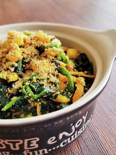 茹でずに!ほうれん草の時短ごま和え-レシピのメイン写真