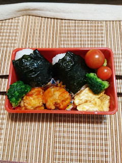 鶏つくねケチャップのお弁当です!-レシピのメイン写真