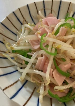 時短簡単！もやしとピーマンとハム炒め-レシピのメイン写真