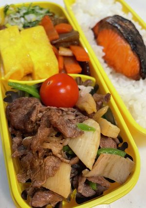 筍と牛のオイスターソース炒め弁当-レシピのメイン写真