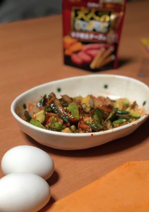 アボカドキムチオクラ和え-レシピのメイン写真