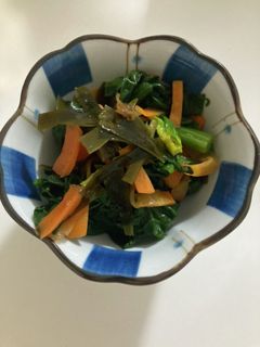 出汁をとった昆布でほうれん草の和え物-レシピのメイン写真