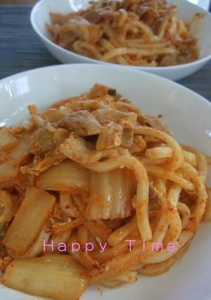 ポッカポカ❤ブタキムチ✿焼きうどん-レシピのメイン写真