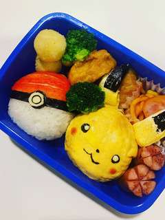 ピカチュウ&モンスターボール弁当-レシピのメイン写真