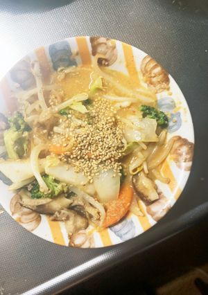 もやしブロッコリー味噌キムチ炒味野菜炒め-レシピのメイン写真