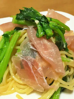 菜の花と生ハムの塩麹パスタ-レシピのメイン写真
