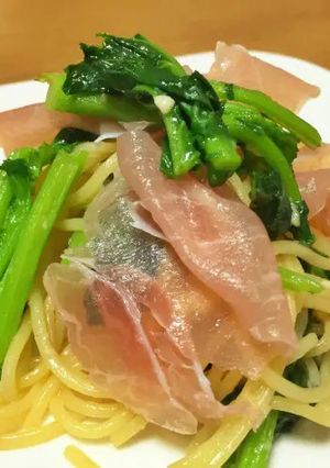 菜の花と生ハムの塩麹パスタ-レシピのメイン写真