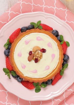 ハートのホワイトショコラチーズタルト-レシピのメイン写真
