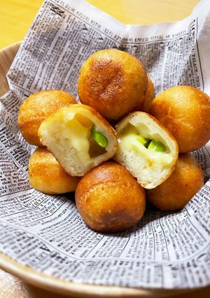 枝豆チーズのもっちり✨ちび揚げパンHM-レシピのメイン写真