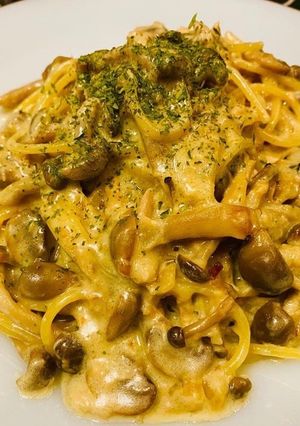 安く作る松茸香る木こり風パスタ-レシピのメイン写真