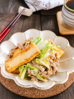 豚肉と厚揚げと白菜のとろーり和風煮-レシピのメイン写真