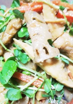 鶏胸肉豆苗でチンジャオロース！ゆりさん風-レシピのメイン写真