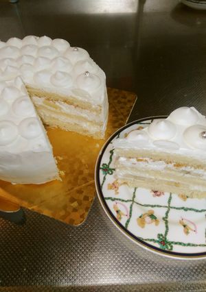 バナナのヨーグルト生デコケーキ-レシピのメイン写真