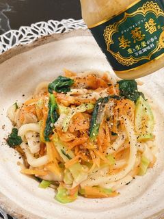 姜葱醤で焼きうどん♡-レシピのメイン写真