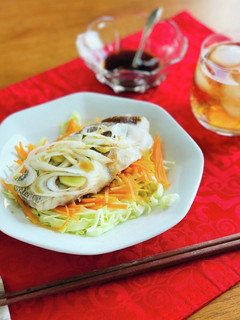 簡単★鯛と春キャベツの中華風レンチン蒸-レシピのメイン写真